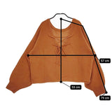 Lugnoncure CPF-1608547 バックレースアップ セーター ニット オレンジ レディース ルノンキュール【中古】5-0405T♪
