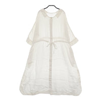 Conges payes B3962RFA033 リネン サイドスリット シャツワンピ ワンピース ホワイト レディース コンジェ ペイエ【中古】5-0405M♪