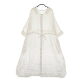 Conges payes B3962RFA033 リネン サイドスリット シャツワンピ ワンピース ホワイト レディース コンジェ ペイエ【中古】5-0405M♪