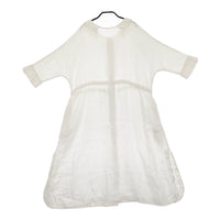 Conges payes B3962RFA033 リネン サイドスリット シャツワンピ ワンピース ホワイト レディース コンジェ ペイエ【中古】5-0405M♪