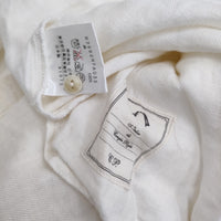Conges payes B3962RFA033 リネン サイドスリット シャツワンピ ワンピース ホワイト レディース コンジェ ペイエ【中古】5-0405M♪
