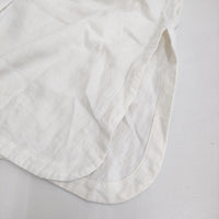 Conges payes B3962RFA033 リネン サイドスリット シャツワンピ ワンピース ホワイト レディース コンジェ ペイエ【中古】5-0405M♪