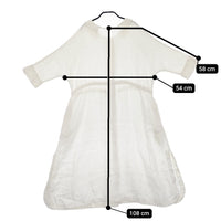 Conges payes B3962RFA033 リネン サイドスリット シャツワンピ ワンピース ホワイト レディース コンジェ ペイエ【中古】5-0405M♪