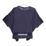 mizuiro-ind ワイド 裾チュール 半袖Ｔシャツ カットソー ネイビー レディース ミズイロインド【中古】5-0507S∞