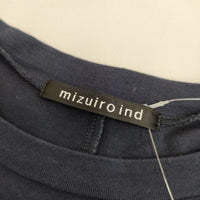 mizuiro-ind ワイド 裾チュール 半袖Ｔシャツ カットソー ネイビー レディース ミズイロインド【中古】5-0507S∞
