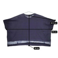 mizuiro-ind ワイド 裾チュール 半袖Ｔシャツ カットソー ネイビー レディース ミズイロインド【中古】5-0507S∞