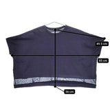 mizuiro-ind ワイド 裾チュール 半袖Ｔシャツ カットソー ネイビー レディース ミズイロインド【中古】5-0507S∞