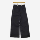 MHL. 595-4140501 WASHED CHINO COTTON ワイド チノパンツ 24SS ブラック レディース エムエイチエル【中古】5-0119G∞