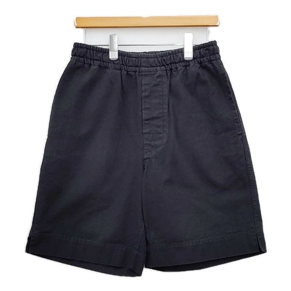 MHL. 595-1143502 コットン イージー ショートパンツ ハーフパンツ ショーツ 濃紺 ネイビー レディース エムエイチエル【中古】5-0515S∞
