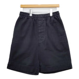 MHL. 595-1143502 コットン イージー ショートパンツ ハーフパンツ ショーツ 濃紺 ネイビー レディース エムエイチエル【中古】5-0515S∞
