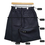 MHL. 595-1143502 コットン イージー ショートパンツ ハーフパンツ ショーツ 濃紺 ネイビー レディース エムエイチエル【中古】5-0515S∞