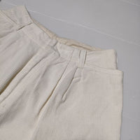 R&D.M.Co- 7W CORDUROY HIGH WAIST PANTS コーデュロイ パンツ ホワイト レディース オールドマンズテーラー【中古】4-1212M∞