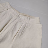 R&D.M.Co- 7W CORDUROY HIGH WAIST PANTS コーデュロイ パンツ ホワイト レディース オールドマンズテーラー【中古】4-1212M∞