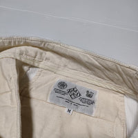 R&D.M.Co- 7W CORDUROY HIGH WAIST PANTS コーデュロイ パンツ ホワイト レディース オールドマンズテーラー【中古】4-1212M∞