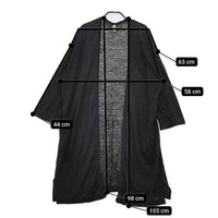 veritecoeur VCC-188 リネン ロング カーディガン ブラック レディース ヴェリテクール【中古】5-0316M∞