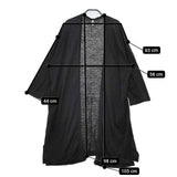 veritecoeur VCC-188 リネン ロング カーディガン ブラック レディース ヴェリテクール【中古】5-0316M∞