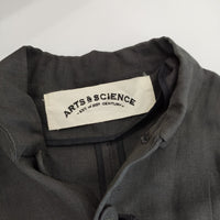ARTS&SCIENCE 083-00108-113 リネン サイズ1 コート チャコールグレー レディース アーツ&サイエンス【中古】5-0310M△
