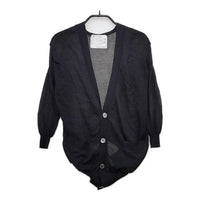 Sacai C4-00213 ポリエステルコットンニット カーディガン ブラック レディース サカイ【中古】5-0324M∞