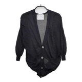 Sacai C4-00213 ポリエステルコットンニット カーディガン ブラック レディース サカイ【中古】5-0324M∞