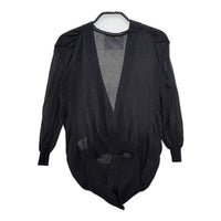 Sacai C4-00213 ポリエステルコットンニット カーディガン ブラック レディース サカイ【中古】5-0324M∞