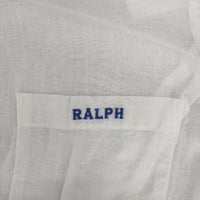 RALPH LAUREN コットン ボタンダウン サイズ7 長袖シャツ ホワイト レディース ラルフローレン【中古】5-0316M∞