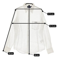 RALPH LAUREN コットン ボタンダウン サイズ7 長袖シャツ ホワイト レディース ラルフローレン【中古】5-0316M∞