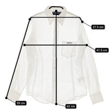 RALPH LAUREN コットン ボタンダウン サイズ7 長袖シャツ ホワイト レディース ラルフローレン【中古】5-0316M∞