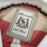 Abercrombie & Fitch ボーダー 半袖 ポロシャツ ベージュ ピンク レディース アバクロンビー&フィッチ【中古】5-0507S∞