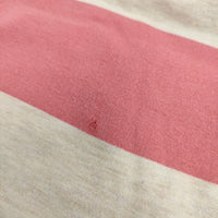 Abercrombie & Fitch ボーダー 半袖 ポロシャツ ベージュ ピンク レディース アバクロンビー&フィッチ【中古】5-0507S∞