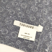Toujours リネン 生地 柄 ファブリック 生地 ネイビー ホワイト レディース トゥジュー【中古】5-0310G◎