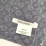 Toujours リネン 生地 柄 ファブリック 生地 ネイビー ホワイト レディース トゥジュー【中古】5-0310G◎