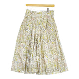 YAECA TUCK CULOTTE LIBERTY リバティ柄 14787 サイズM コットン ガウチョパンツ ホワイト タグ表記：FLOWER レディース ヤエカ【中古】4-1209M△