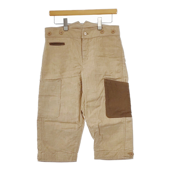 Vlas Blomme 異素材 切替 Goh kanda リネン サイズ1 ショートパンツ ハーフパンツ ショーツ ベージュ レディース ヴラスブラム【中古】5-0404S△