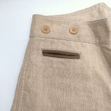 Vlas Blomme 異素材 切替 Goh kanda リネン サイズ1 ショートパンツ ハーフパンツ ショーツ ベージュ レディース ヴラスブラム【中古】5-0404S△