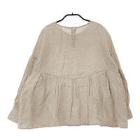 suro タック ブラウス シャツ ベージュ レディース スロ【中古】5-0323M♪