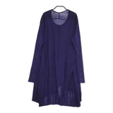 FACTORY ワイド チュニック レーヨンコットン 長袖 ワンピース ネイビー レディース ファクトリー【中古】4-1209M△