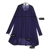 FACTORY ワイド チュニック レーヨンコットン 長袖 ワンピース ネイビー レディース ファクトリー【中古】4-1209M△
