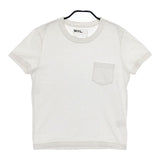 MHL. ポケット付 BASIC TOUGH JERSEY 595-8168580 半袖Ｔシャツ カットソー オフホワイト レディース エムエイチエル【中古】5-0515S∞