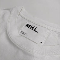 MHL. ポケット付 BASIC TOUGH JERSEY 595-8168580 半袖Ｔシャツ カットソー オフホワイト レディース エムエイチエル【中古】5-0515S∞