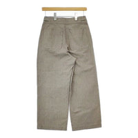 MHL. 595-7243502 千鳥格子 タック入り CHEF CHECK COTTON WOOL TROUSERS パンツ ブラック ベージュ レディース エムエイチエル【中古】5-0203G∞