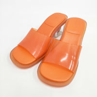 CHARLES＆KEITH クリアサンダル サイズ37 サンダル オレンジ レディース チャールズ＆キース【中古】5-0615S◎