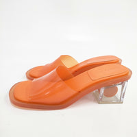 CHARLES＆KEITH クリアサンダル サイズ37 サンダル オレンジ レディース チャールズ＆キース【中古】5-0615S◎