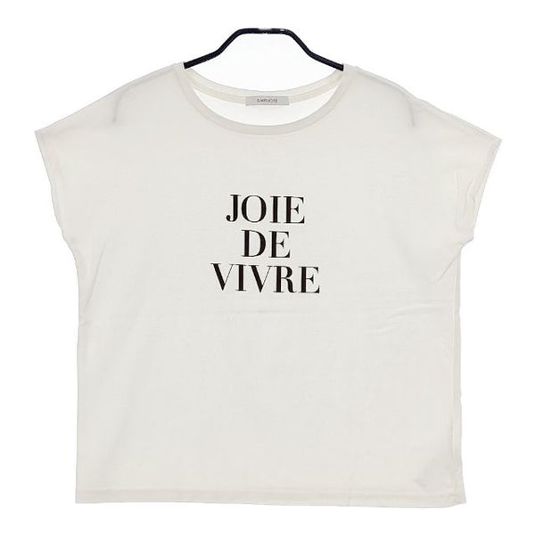 Simplicite フレンチスリーブロゴTEE Ｔシャツ カットソー 24SS オフホワイト レディース シンプリシテェ【中古】5-0528S∞