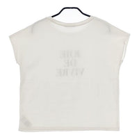 Simplicite フレンチスリーブロゴTEE Ｔシャツ カットソー 24SS オフホワイト レディース シンプリシテェ【中古】5-0528S∞