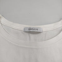 Simplicite フレンチスリーブロゴTEE Ｔシャツ カットソー 24SS オフホワイト レディース シンプリシテェ【中古】5-0528S∞