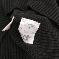 MARGARET HOWELL 578-8163003 サイズ2 リネンコットン 七分袖 セーター ニット ブラック レディース マーガレットハウエル【中古】5-0323M♪