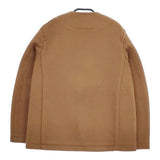 Danton ウールモッサノーカラーコート JD-8903 ノーカラージャケット ブラウン レディース ダントン【中古】4-1218T∞