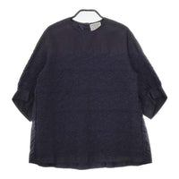 ANTIPAST フローラル刺繍 ブラウス シャツ ネイビー レディース アンティパスト【中古】5-0317M∞