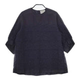 ANTIPAST フローラル刺繍 ブラウス シャツ ネイビー レディース アンティパスト【中古】5-0317M∞