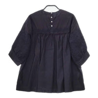 ANTIPAST フローラル刺繍 ブラウス シャツ ネイビー レディース アンティパスト【中古】5-0317M∞